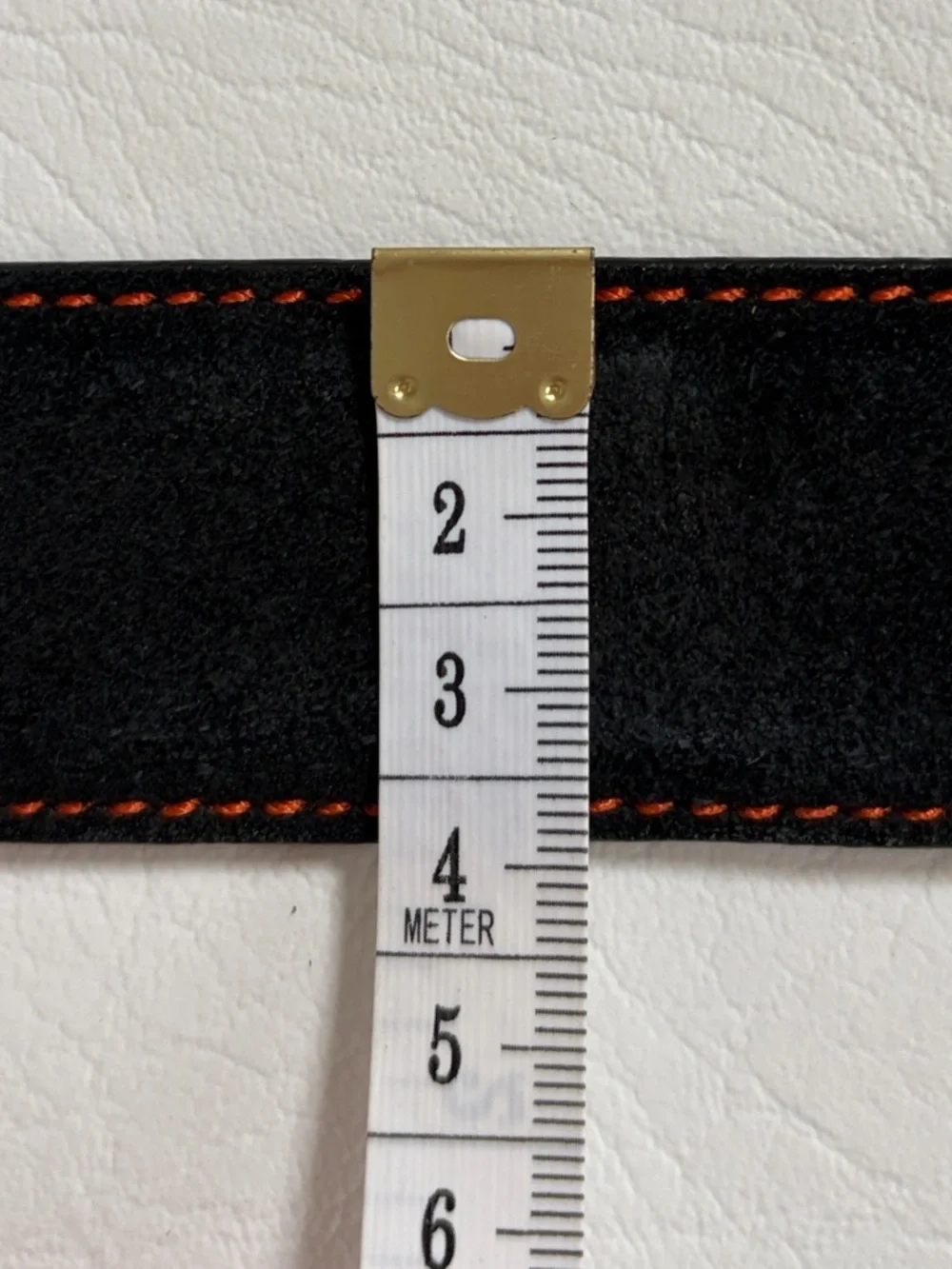 J. Hilburn Men’s Belt Suede 35MM Custom Suede Leather Belt Black/Orange size 42